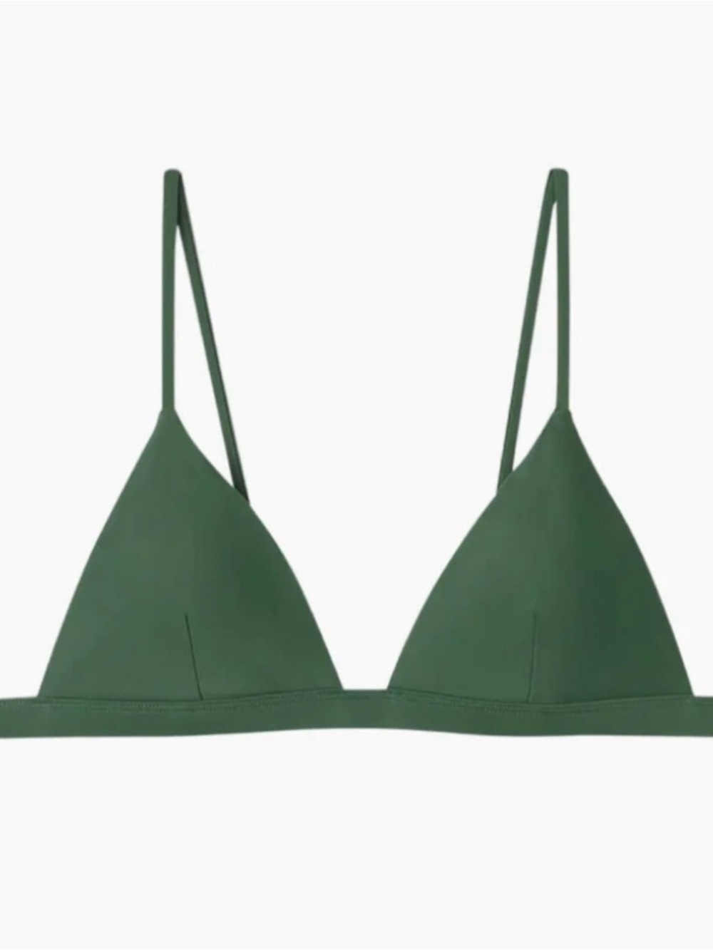 Summersalt The Triangle Bikini Top in Olive size 8 NEW